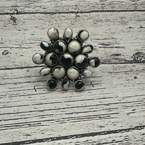 White Buffalo Cluster Statement Ring 925